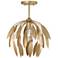 Capital Margeaux 14" Wide Buffed Gold Pendant