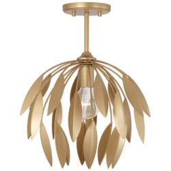 Capital Margeaux 14" Wide Buffed Gold Pendant