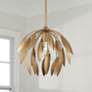 1_Capital Margeaux 14" Wide Buffed Gold Pendant