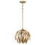 4_Capital Margeaux 14" Wide Buffed Gold Pendant more views