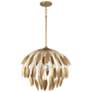 2_Capital Margeaux 20" Wide Bufted Gold Metal Pendant Light