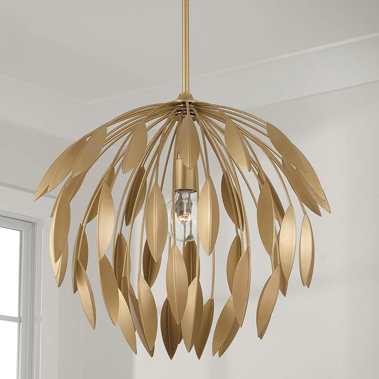 Image 1 Capital Margeaux 20" Wide Bufted Gold Metal Pendant Light