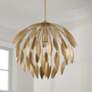 1_Capital Margeaux 20" Wide Bufted Gold Metal Pendant Light