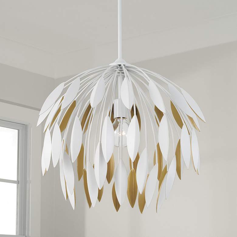 Image 1 Capital Margeaux 20" Wide Matte White Pendant Light