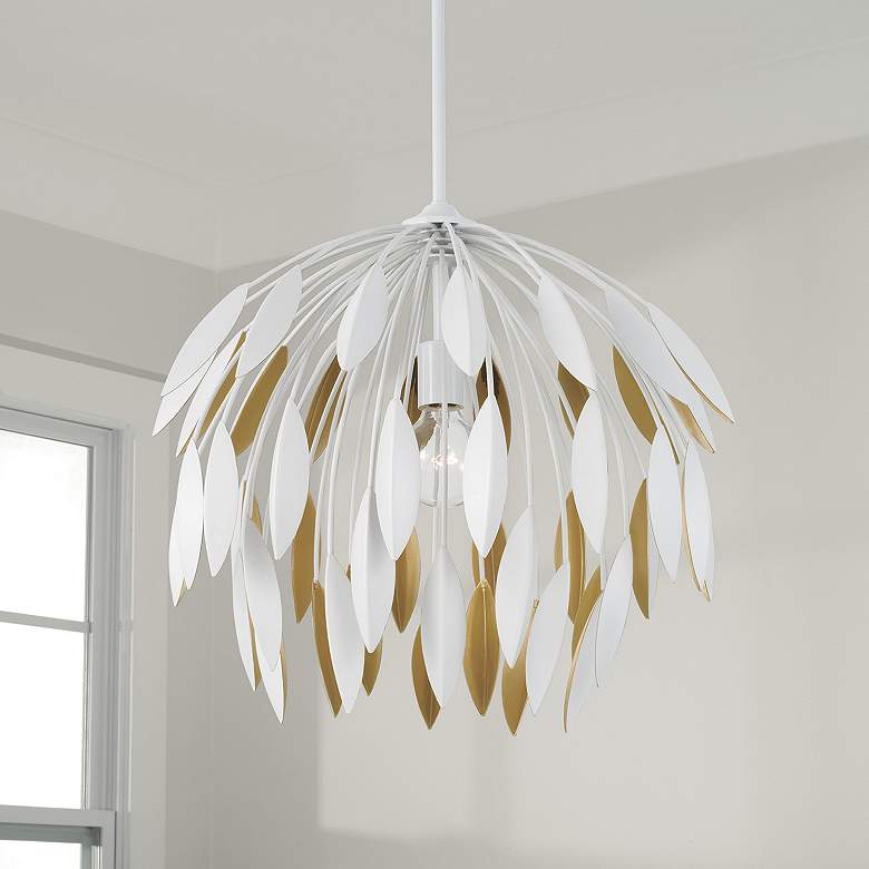 Image 7 Capital Margeaux 20" Wide Matte White Pendant Light more views