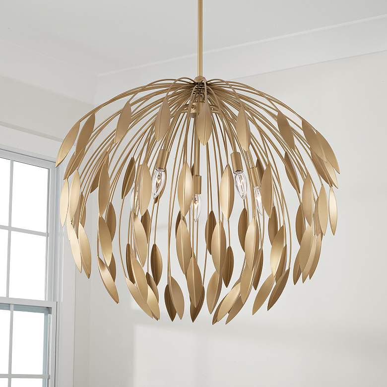 Image 1 Capital Margeaux 28" Wide Bufted Gold Metal 5-Light Pendant