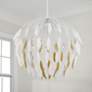 2_Capital Margeaux 28"W Matte White and Gold 5-Light Pendant
