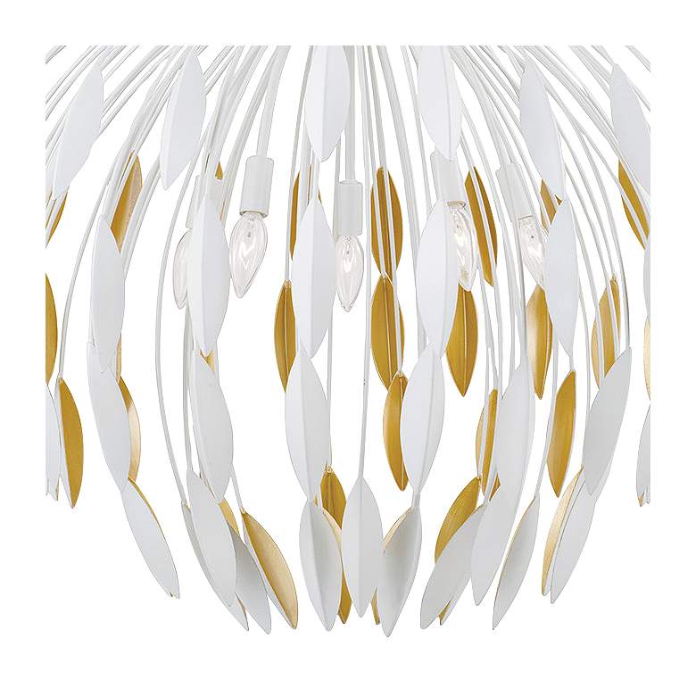 Image 4 Capital Margeaux 28"W Matte White and Gold 5-Light Pendant more views