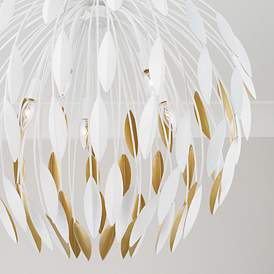 Image5 of Capital Margeaux 28"W Matte White and Gold 5-Light Pendant more views