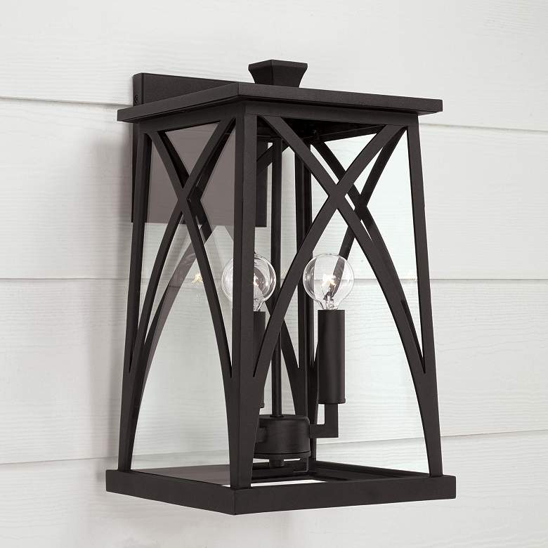 Image 2 Capital Marshall 16 1/2"H Black 3-Light Outdoor Wall Light more views