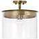 Capital Mason 13 1/4" Wide Aged Brass Ceiling Light
