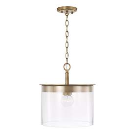 Image5 of Capital Mason 13 1/4" Wide Aged Brass Ceiling Light more views