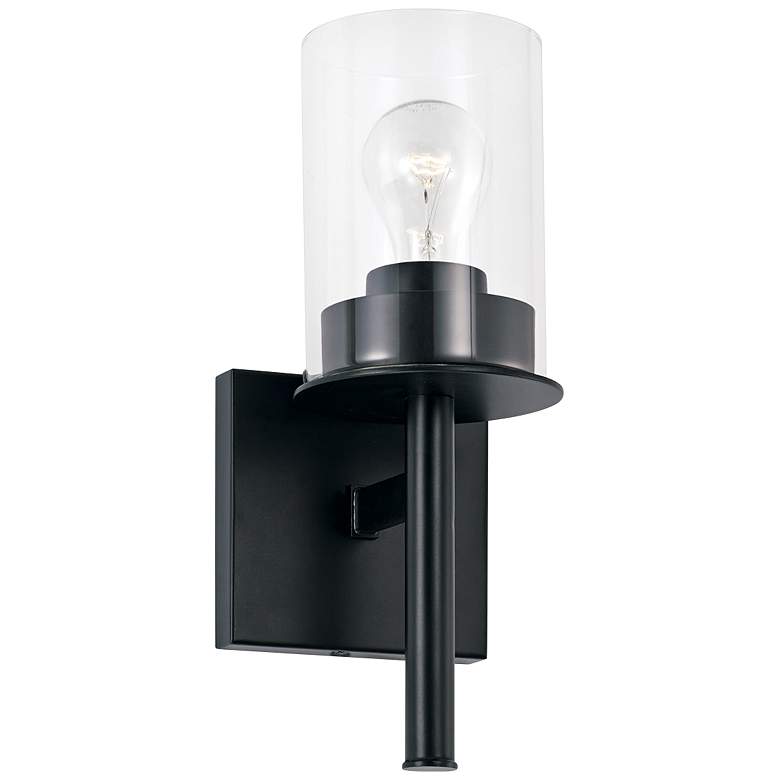 Image 3 Capital Mason 13" High Matte Black Wall Sconce