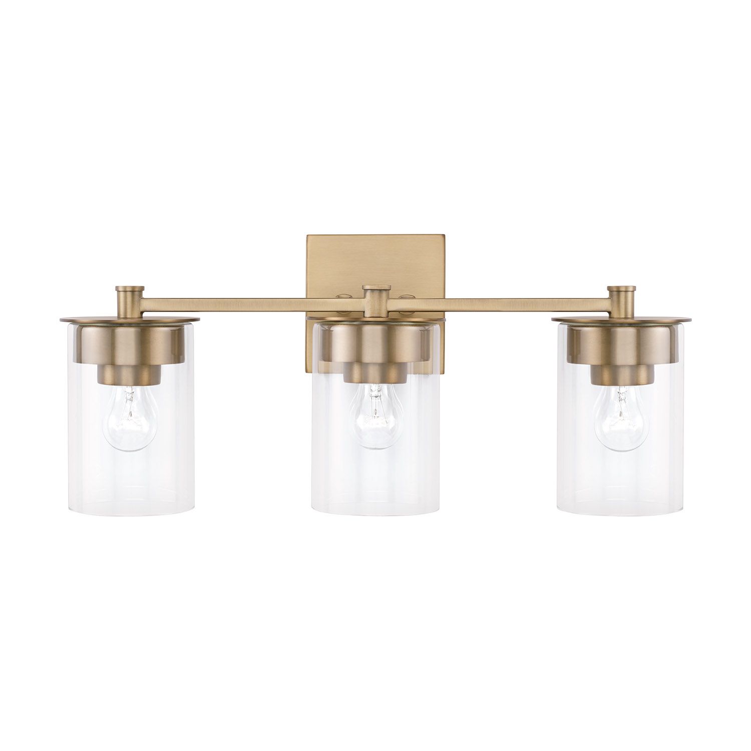 Image 4 Capital Mason 21 1/4"W Aged Brass 3-Light Vanity Bath Light more views