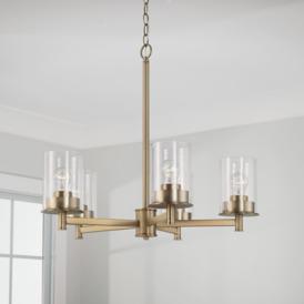 Capital Mason 26" Wide Aged Brass 6-Light Chandelier Capital Mason 26" Wide Aged Brass 6-Light Chandelier