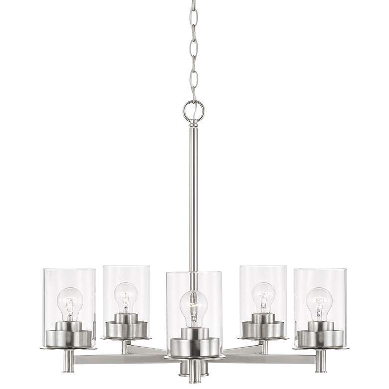 Image 2 Capital Mason 26" Wide Brushed Nickel 5-Light Chandelier