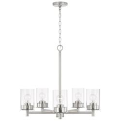 Capital Mason 26" Wide Brushed Nickel 5-Light Chandelier