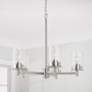 1_Capital Mason 26" Wide Brushed Nickel 5-Light Chandelier