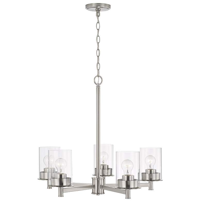 Image 4 Capital Mason 26" Wide Brushed Nickel 5-Light Chandelier more views
