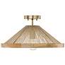 2_Capital Maya 19 3/4" Matte Brass and Natural Jute Cone Ceiling Light