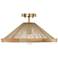 Capital Maya 19 3/4" Matte Brass and Natural Jute Cone Ceiling Light