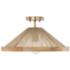 Capital Maya 19 3/4" Matte Brass and Natural Jute Cone Ceiling Light