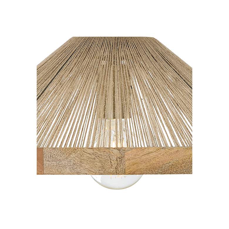 Image 3 Capital Maya 19 3/4" Matte Brass and Natural Jute Cone Ceiling Light more views