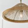 3_Capital Maya 19 3/4" Matte Brass and Natural Jute Cone Ceiling Light more views
