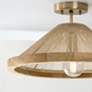 4_Capital Maya 19 3/4" Matte Brass and Natural Jute Cone Ceiling Light more views