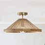 5_Capital Maya 19 3/4" Matte Brass and Natural Jute Cone Ceiling Light more views