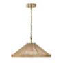 6_Capital Maya 19 3/4" Matte Brass and Natural Jute Cone Ceiling Light more views