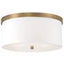 2_Capital Midtown 15 3/4" Wide Aged Brass Drum Ceiling Light