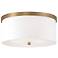 Capital Midtown 15 3/4" Wide Aged Brass Drum Ceiling Light