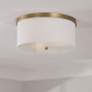 1_Capital Midtown 15 3/4" Wide Aged Brass Drum Ceiling Light