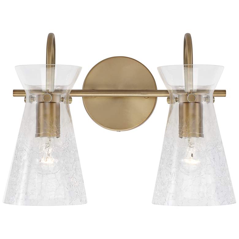 Image 3 Capital Mila 11" High Aged Brass 2-Light Wall Sconce
