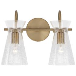 Capital Mila 11&quot; High Aged Brass 2-Light Wall Sconce