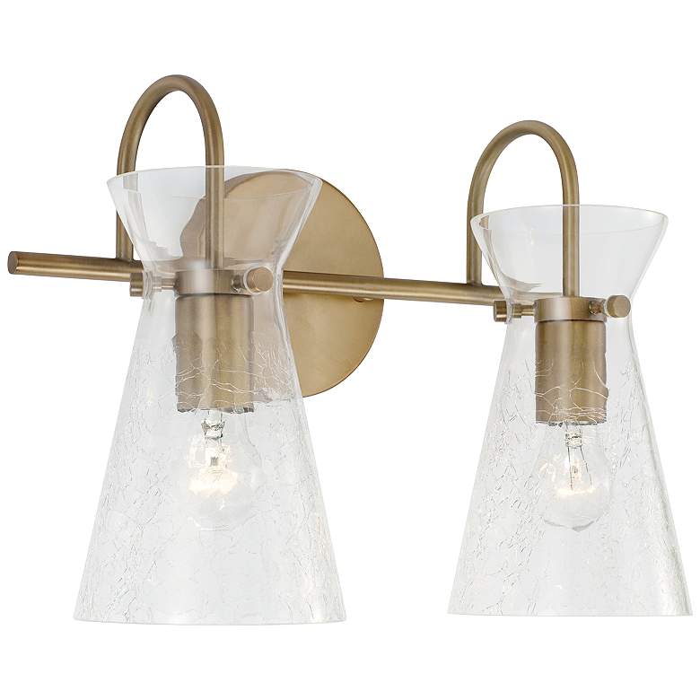 Image 5 Capital Mila 11 inch High Aged Brass 2-Light Wall Sconce more views