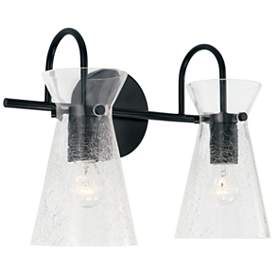 Image2 of Capital Mila 11" High Matte Black 2-Light Wall Sconce