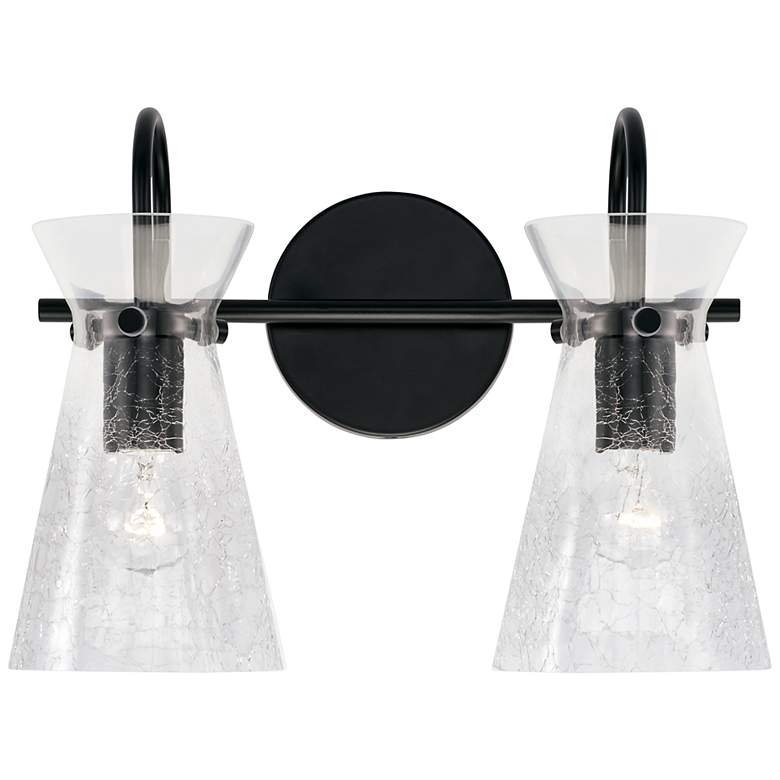 Image 2 Capital Mila 11" High Matte Black 2-Light Wall Sconce
