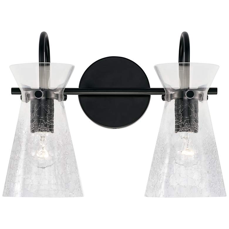 Image 2 Capital Mila 11 inch High Matte Black 2-Light Wall Sconce