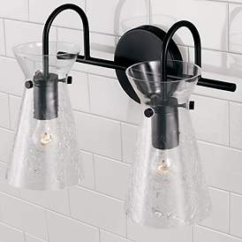 Image3 of Capital Mila 11" High Matte Black 2-Light Wall Sconce more views