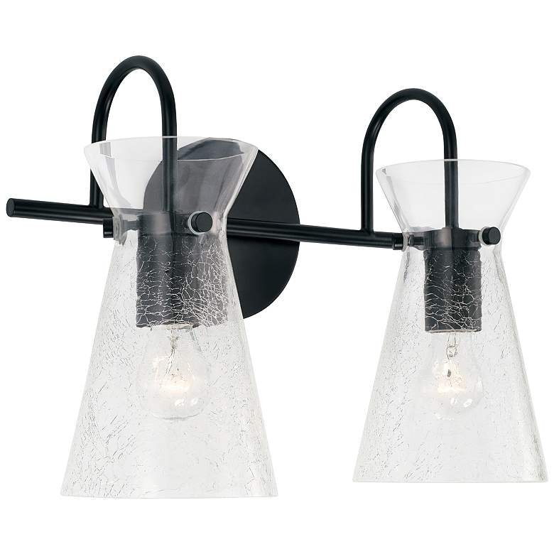 Image 4 Capital Mila 11" High Matte Black 2-Light Wall Sconce more views