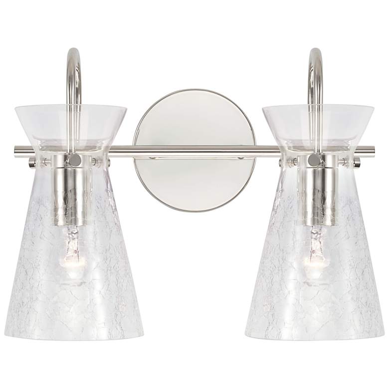 Image 2 Capital Mila 11" High Polished Nickel 2-Light Wall Sconce