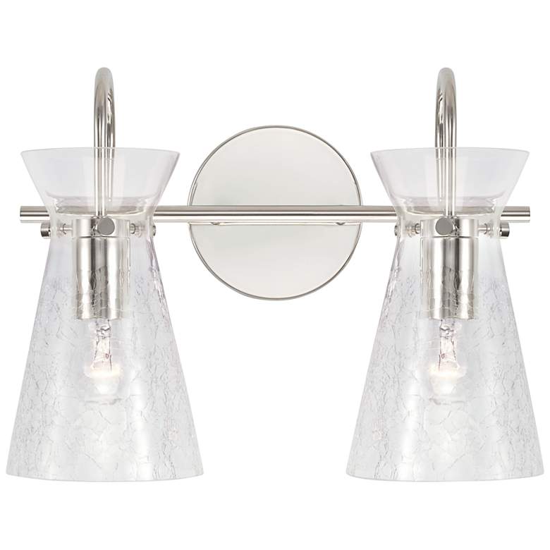 Image 2 Capital Mila 11 inch High Polished Nickel 2-Light Wall Sconce