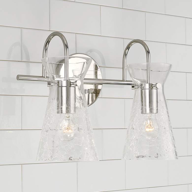Image 1 Capital Mila 11" High Polished Nickel 2-Light Wall Sconce