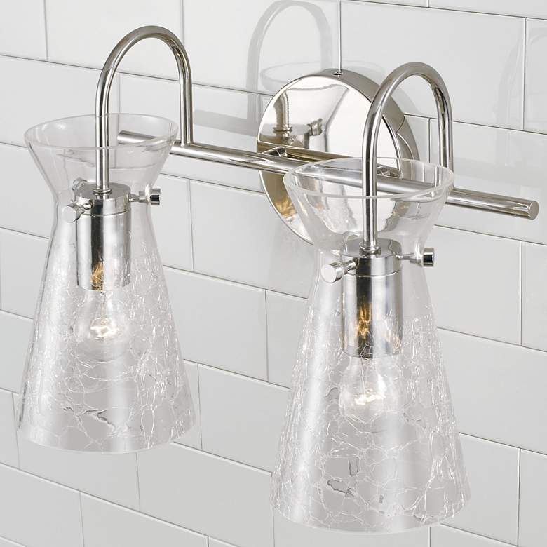 Image 5 Capital Mila 11" High Polished Nickel 2-Light Wall Sconce more views