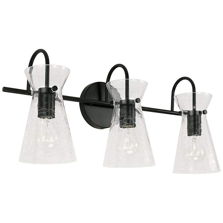 Image 4 Capital Mila 24" Wide Matte Black 3-Light Bath Light more views