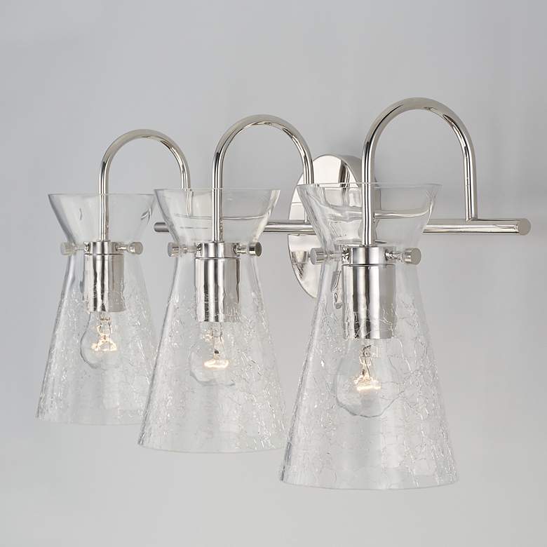 Image 5 Capital Mila 24" Wide Polished Nickel 3-Light Bath Light more views
