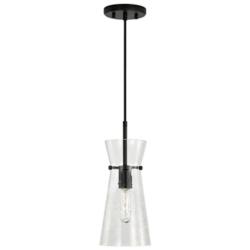 Capital Mila 6" Wide Matte Black Mini Pendant