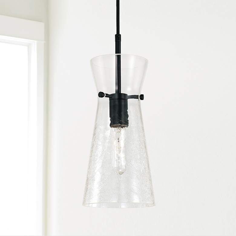 Image 1 Capital Mila 6" Wide Matte Black Mini Pendant